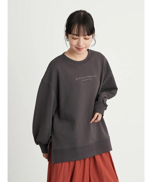 earth music&ecology(アースミュージックアンドエコロジー)の「ロゴ裏毛プルオーバー *(スウェット・レディース・チャコールグレー/ミント/ライトグレー・FREE)」の19枚目の写真