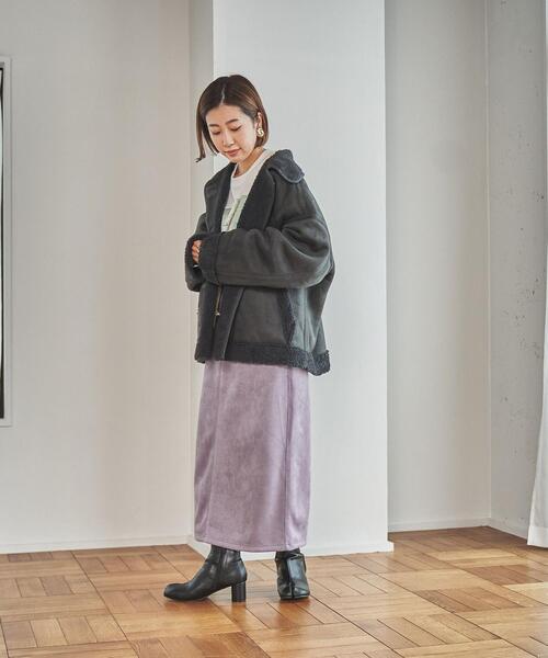 coen（コーエン）の「フェイクムートンジャケット（ムートンコート・レディース・ブラック/ダークブラウン・FREE）」の8枚目の写真