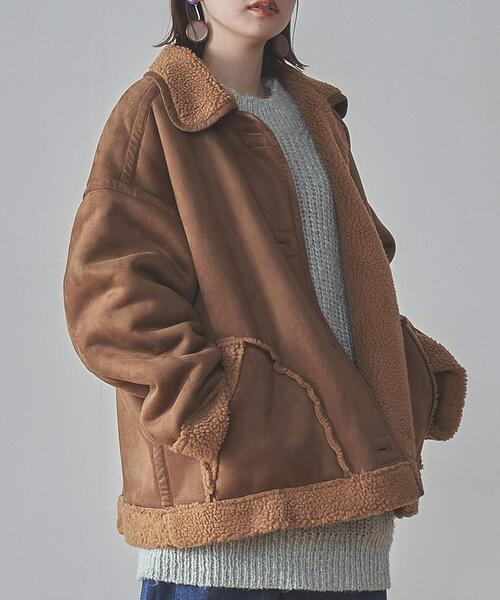 coen（コーエン）の「フェイクムートンジャケット（ムートンコート・レディース・ブラック/ダークブラウン・FREE）」の11枚目の写真