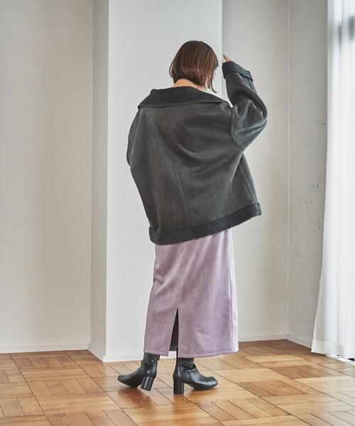 coen（コーエン）の「フェイクムートンジャケット（ムートンコート・レディース・ブラック/ダークブラウン・FREE）」の15枚目の写真