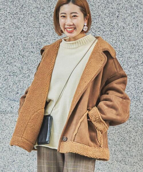 coen（コーエン）の「フェイクムートンジャケット（ムートンコート・レディース・ブラック/ダークブラウン・FREE）」の16枚目の写真