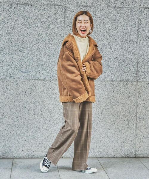 coen（コーエン）の「フェイクムートンジャケット（ムートンコート・レディース・ブラック/ダークブラウン・FREE）」の17枚目の写真