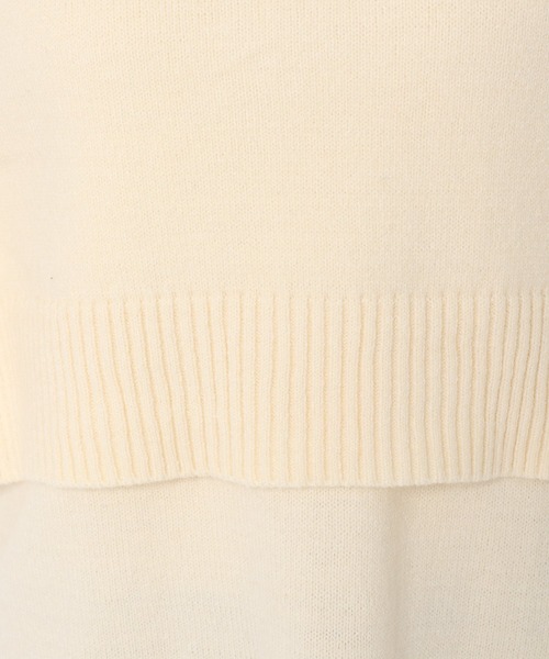 mysty woman（ミスティウーマン）の「ベストセットレイヤードニット 239011（ニット/セーター・レディース・オフホワイト/チャコール/モカ・FREE）」の12枚目の写真