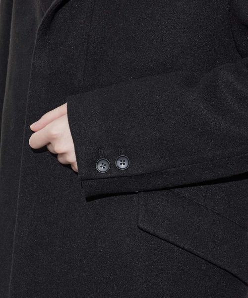 JUNRED（ジュンレッド）の「ソフトメルトンチェスターコート（チェスターコート・メンズ・ブラック/ダークブラウン/キナリ・LL/S/M/L）」の13枚目の写真