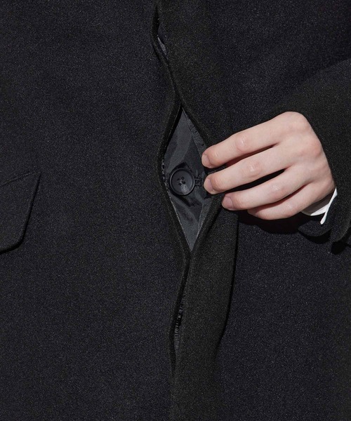 JUNRED（ジュンレッド）の「ソフトメルトンチェスターコート（チェスターコート・メンズ・ブラック/ダークブラウン/キナリ・LL/S/M/L）」の11枚目の写真