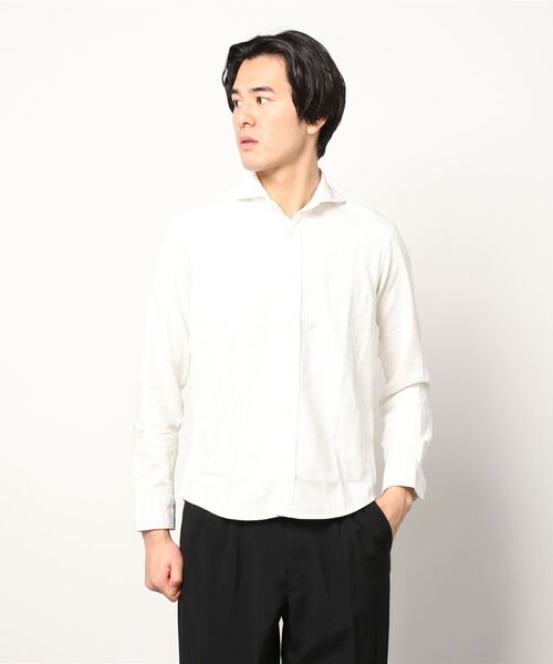 cathy jane（キャシージェーン）の「Cathy Jane/キャシージェーン/スラッシュカラーシャツ（シャツ/ブラウス・メンズ・インディゴブルー/グリーン/ホワイト・MEDIUM/LARGE/X-LARGE）」の2枚目の写真