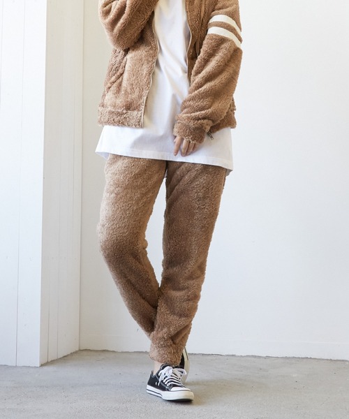 VIBGYOR(ヴィブジョー)の「VIBGYOR Select/ソフトシャギーボアパンツ(BL)(その他パンツ・レディース・チャコールグレー/ブラック/ベージュ/ネイビー・MEDIUM/LARGE)」の1枚目の写真