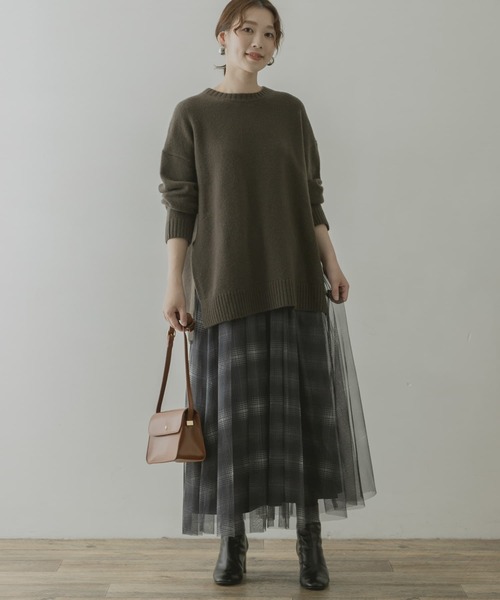 F by ROSSO（エフバイロッソ）の「F by ROSSO　チュールスカート（スカート・レディース・グレー/チェック・36/38）」の11枚目の写真