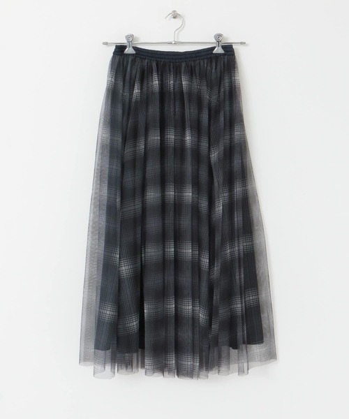 F by ROSSO（エフバイロッソ）の「F by ROSSO　チュールスカート（スカート・レディース・グレー/チェック・36/38）」の13枚目の写真