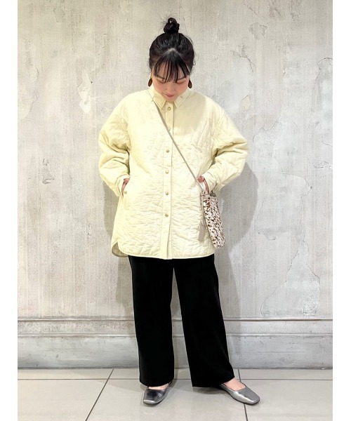 BEARDSLEY(ビアズリー)の「軽くてあたたかい ストールとあわせて人気 キルトCPOジャケット(ブルゾン・レディース・ブラック/アイボリー・FREE)」の19枚目の写真