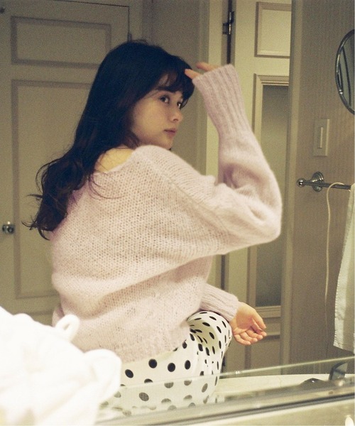 Charles Chaton（シャルルシャトン）の「big arm ニットプルオーバー（ニット/セーター・レディース・ピンク/グリーン・FREE）」の10枚目の写真