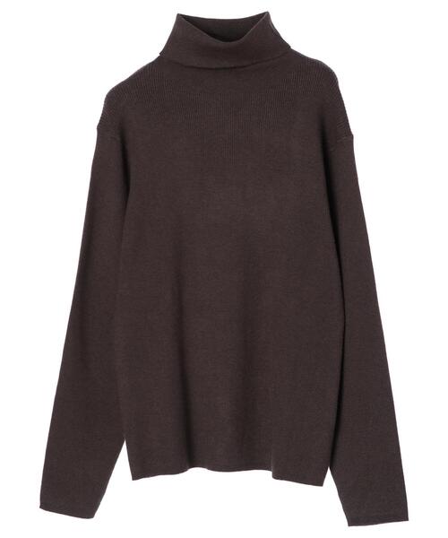 AMERICAN HOLIC(アメリカンホリック)の「リブタートルネックプルオーバー(ニット/セーター・レディース・ブラウン/ブラック/ブルーグリーン/オフホワイト・S/L/M)」の6枚目の写真