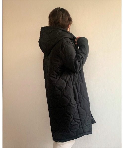 Ritzy（リッツィー）の「2way軽量アウター 中綿キルティングライトアウター（ダウンジャケット/コート・レディース・ブラック/カーキ/ネイビー・FREE）」の10枚目の写真