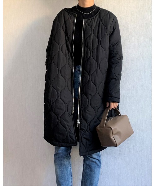 Ritzy（リッツィー）の「2way軽量アウター 中綿キルティングライトアウター（ダウンジャケット/コート・レディース・ブラック/カーキ/ネイビー・FREE）」の19枚目の写真