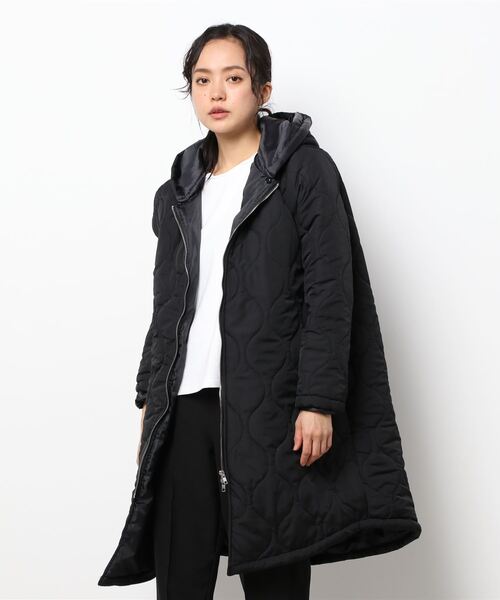 Ritzy（リッツィー）の「2way軽量アウター 中綿キルティングライトアウター（ダウンジャケット/コート・レディース・ブラック/カーキ/ネイビー・FREE）」の9枚目の写真