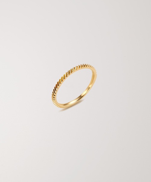 PAS TIERRA(パティエラ)の「-K10- カービングリング(リング・レディース・イエローゴールド・#9/#11/#13/#7/#15)」の1枚目の写真