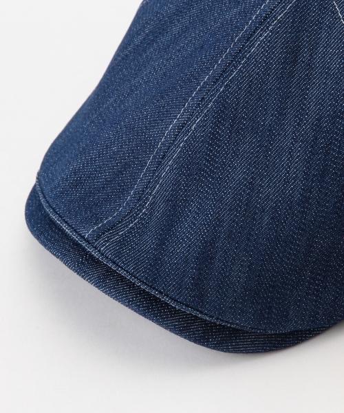 BEAMS(ビームス)の「BEAMS / 6パネル デニム ハンチング(ハンチング/ベレー帽・メンズ・ブラック/インディゴブルー・ONE SIZE)」の8枚目の写真
