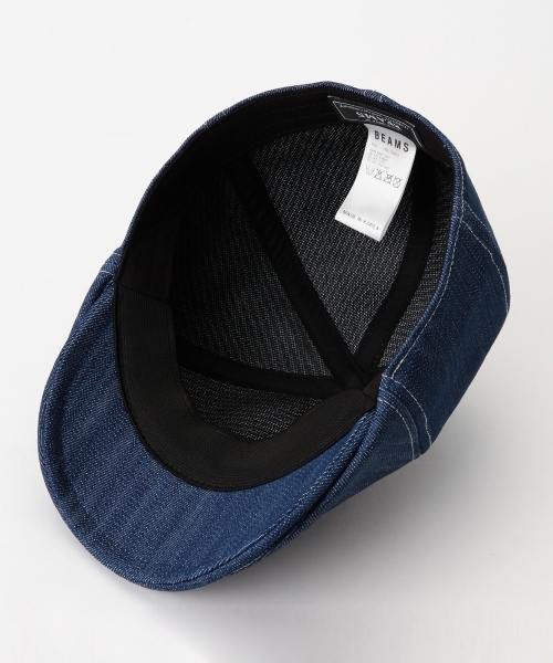 BEAMS(ビームス)の「BEAMS / 6パネル デニム ハンチング(ハンチング/ベレー帽・メンズ・ブラック/インディゴブルー・ONE SIZE)」の18枚目の写真