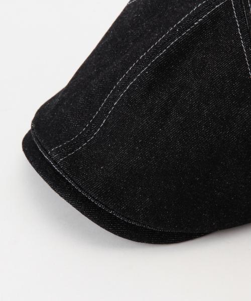 BEAMS(ビームス)の「BEAMS / 6パネル デニム ハンチング(ハンチング/ベレー帽・メンズ・ブラック/インディゴブルー・ONE SIZE)」の4枚目の写真