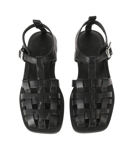 Ungrid（アングリッド）の「フェイクレザーグルカサンダル（サンダル・レディース・ブラック/オフホワイト・S/M/L）」の9枚目の写真