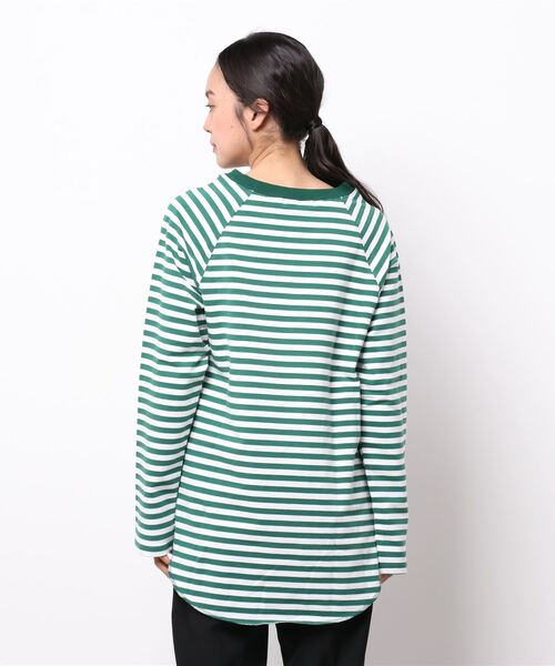 Shelly island（シェリーアイランド）の「ボーダーラグランロンTee（Tシャツ/カットソー・レディース・ブラック/ベージュ/グリーン・FREE）」の15枚目の写真