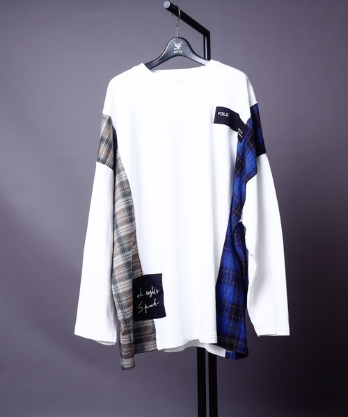AFYF(エーエフワイエフ)の「裏毛SIDE CHECK SWEAT/ビッグシルエット 裏毛 サイドチェックスウェット/トレーナー(スウェット・メンズ・その他/その他1/その他2・FREE)」の3枚目の写真