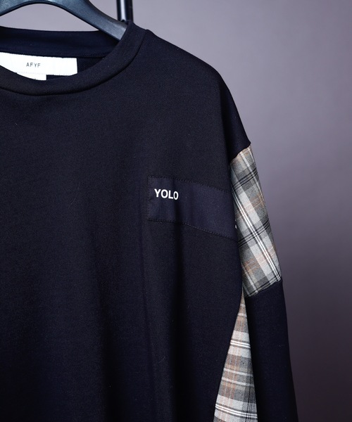 AFYF(エーエフワイエフ)の「裏毛SIDE CHECK SWEAT/ビッグシルエット 裏毛 サイドチェックスウェット/トレーナー(スウェット・メンズ・その他/その他1/その他2・FREE)」の4枚目の写真