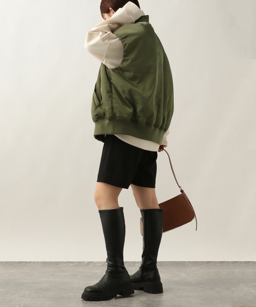 Heather（ヘザー）の「MA-1ベスト  262846（MA-1・レディース・オリーブ/ブラック・FREE）」の15枚目の写真