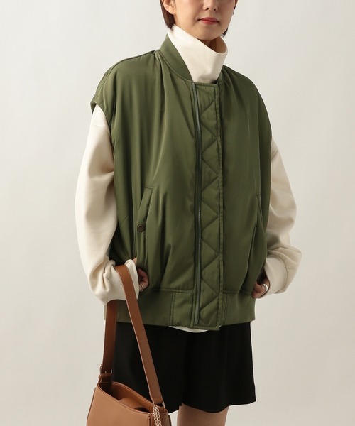 Heather（ヘザー）の「MA-1ベスト  262846（MA-1・レディース・オリーブ/ブラック・FREE）」の17枚目の写真