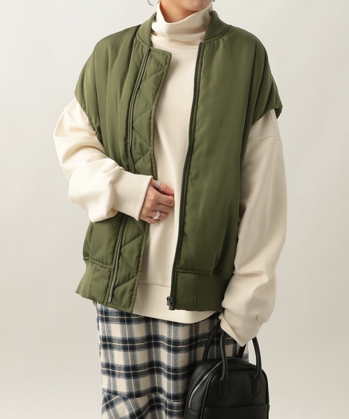 Heather（ヘザー）の「MA-1ベスト  262846（MA-1・レディース・オリーブ/ブラック・FREE）」の21枚目の写真