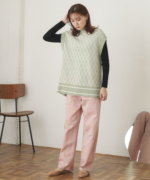 SENSE OF PLACE by URBAN RESEARCH（センスオブプレイスバイアーバンリサーチ）の「バックオープンジャガードベスト（ベスト・レディース・ブラック系その他/ブラウン系その他/グリーン系その他・ONE）」の11枚目の写真