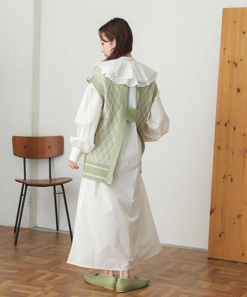 SENSE OF PLACE by URBAN RESEARCH（センスオブプレイスバイアーバンリサーチ）の「バックオープンジャガードベスト（ベスト・レディース・ブラック系その他/ブラウン系その他/グリーン系その他・ONE）」の16枚目の写真