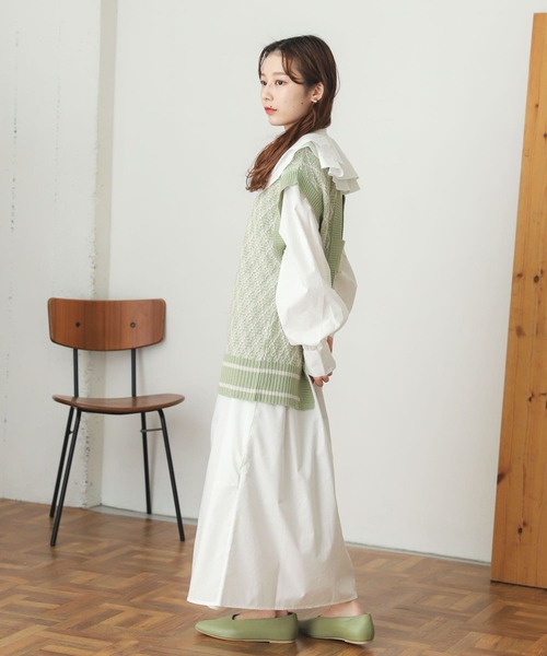 SENSE OF PLACE by URBAN RESEARCH（センスオブプレイスバイアーバンリサーチ）の「バックオープンジャガードベスト（ベスト・レディース・ブラック系その他/ブラウン系その他/グリーン系その他・ONE）」の17枚目の写真