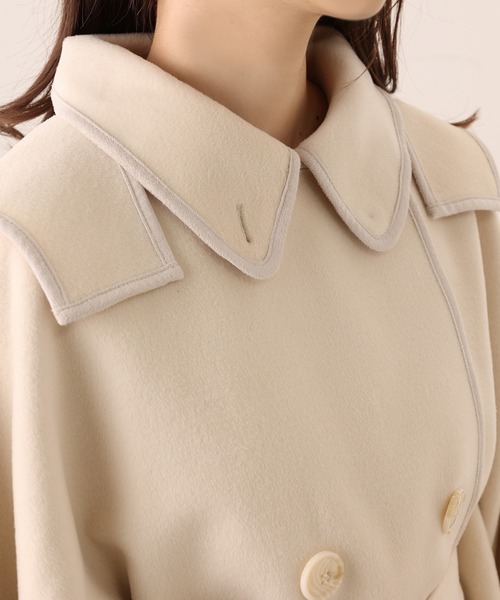one after another NICE CLAUP(ワンアフターアナザーナイスクラップ)の「<フード着脱可能>マルチWayポンチョコート(ポンチョ・レディース・アイボリー/グレー/ベージュ・FREE)」の9枚目の写真