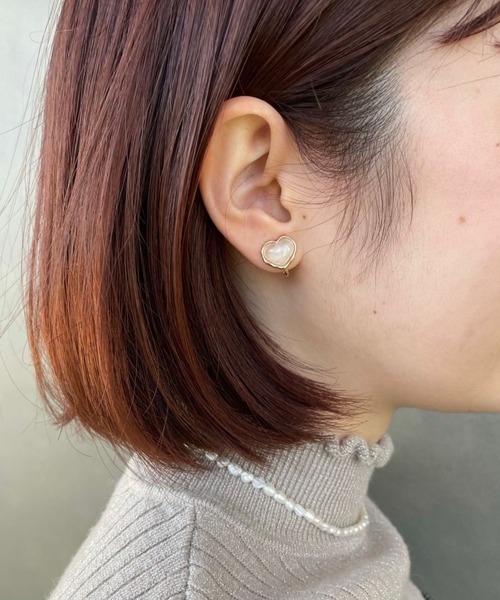 flower（フラワー）の「ジェムハートイヤリング（イヤリング・レディース・ゴールド・FREE）」の5枚目の写真