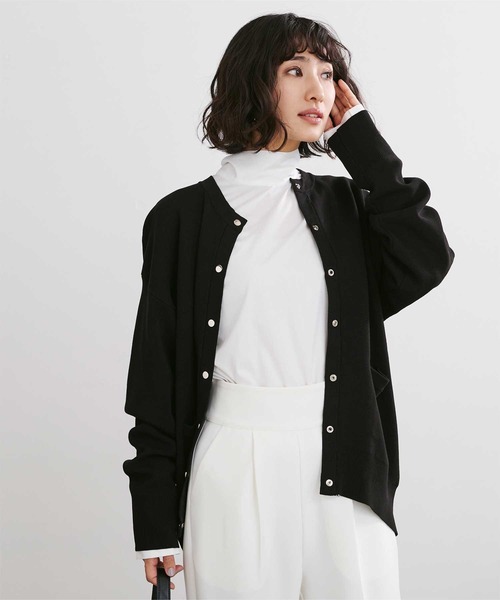 UR'S(ユアーズ)の「ニットブルゾン(ブルゾン・レディース・ブラック/ホワイト/ブルー/グリーン・S/M/L)」の9枚目の写真