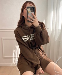 【apres jour clair】【セットアップ可能】スウェットショートパーカー
