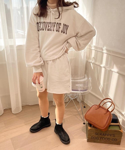 apres jour clair（アプレジュールクレア）の「【apres jour clair】【セットアップ可能】スウェットショートパーカー（パーカー・レディース・ナチュラル/アイボリー/ダークブラウン・X-LARGE/フリー）」の18枚目の写真