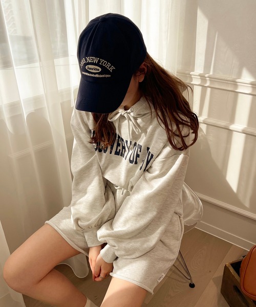 apres jour clair（アプレジュールクレア）の「【apres jour clair】【セットアップ可能】スウェットショートパーカー（パーカー・レディース・ナチュラル/アイボリー/ダークブラウン・X-LARGE/フリー）」の13枚目の写真