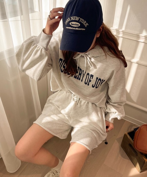 apres jour clair（アプレジュールクレア）の「【apres jour clair】【セットアップ可能】スウェットショートパーカー（パーカー・レディース・ナチュラル/アイボリー/ダークブラウン・X-LARGE/フリー）」の14枚目の写真