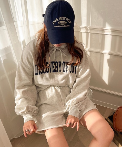 apres jour clair（アプレジュールクレア）の「【apres jour clair】【セットアップ可能】スウェットショートパーカー（パーカー・レディース・ナチュラル/アイボリー/ダークブラウン・X-LARGE/フリー）」の15枚目の写真