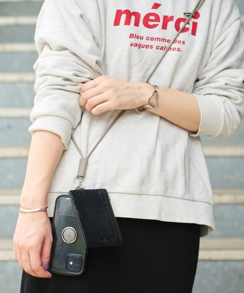 Beau're（ヴュレ）の「【全機種対応】牛革 2way スマホストラップ 2本組（スマホグッズ・レディース・ブラック/ベージュ/ホワイト/グレー/シルバー・フリー）」の4枚目の写真