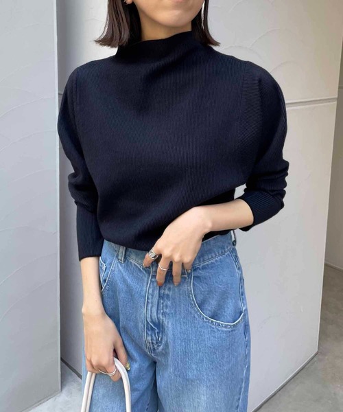 CAPRICIEUX LE'MAGE（カプリシューレマージュ）の「バナナ2重織プルオーバー（ニット/セーター・レディース・ブラック/グレー/オフホワイト・FREE）」の12枚目の写真