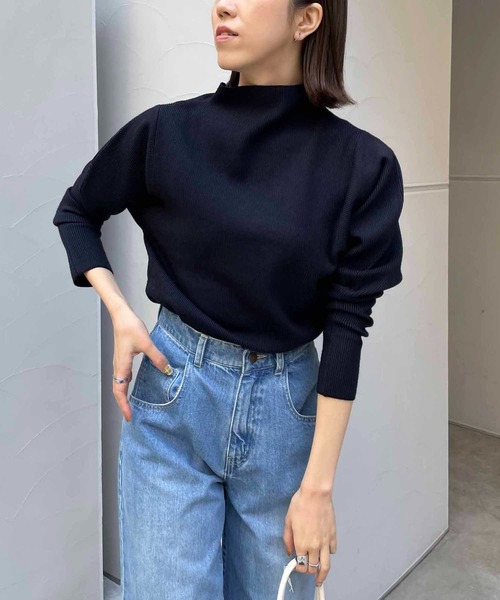 CAPRICIEUX LE'MAGE（カプリシューレマージュ）の「バナナ2重織プルオーバー（ニット/セーター・レディース・ブラック/グレー/オフホワイト・FREE）」の14枚目の写真