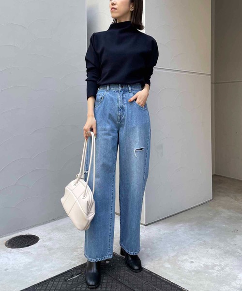 CAPRICIEUX LE'MAGE（カプリシューレマージュ）の「バナナ2重織プルオーバー（ニット/セーター・レディース・ブラック/グレー/オフホワイト・FREE）」の15枚目の写真