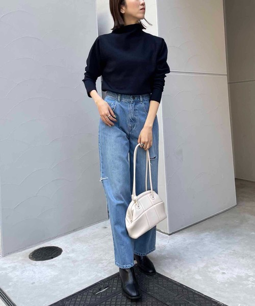 CAPRICIEUX LE'MAGE（カプリシューレマージュ）の「バナナ2重織プルオーバー（ニット/セーター・レディース・ブラック/グレー/オフホワイト・FREE）」の17枚目の写真