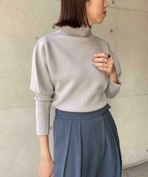 CAPRICIEUX LE'MAGE（カプリシューレマージュ）の「バナナ2重織プルオーバー（ニット/セーター・レディース・ブラック/グレー/オフホワイト・FREE）」の19枚目の写真