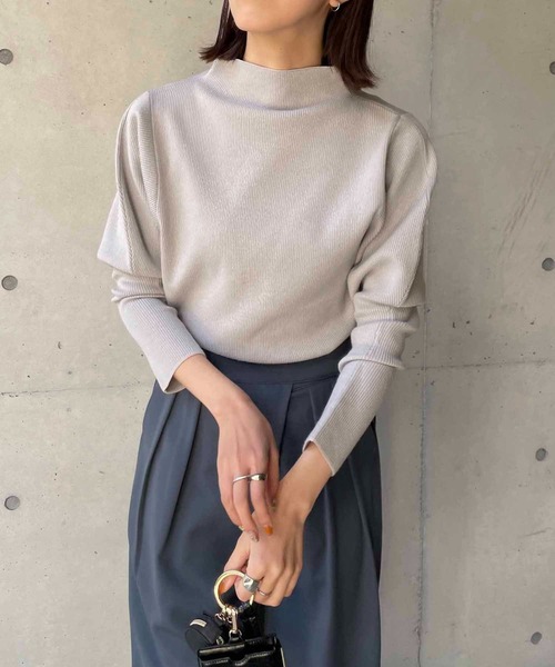 CAPRICIEUX LE'MAGE（カプリシューレマージュ）の「バナナ2重織プルオーバー（ニット/セーター・レディース・ブラック/グレー/オフホワイト・FREE）」の20枚目の写真