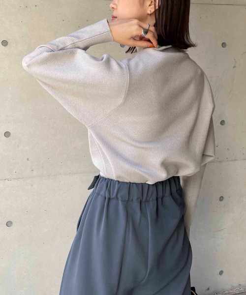 CAPRICIEUX LE'MAGE（カプリシューレマージュ）の「バナナ2重織プルオーバー（ニット/セーター・レディース・ブラック/グレー/オフホワイト・FREE）」の21枚目の写真