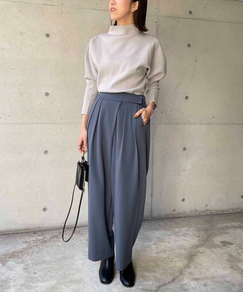 CAPRICIEUX LE'MAGE（カプリシューレマージュ）の「バナナ2重織プルオーバー（ニット/セーター・レディース・ブラック/グレー/オフホワイト・FREE）」の22枚目の写真